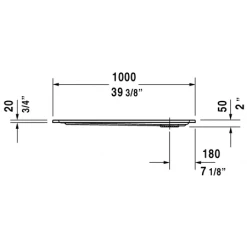 Duravit Starck 39-3/8" x 39-3/8" Shower Base with Single Threshold and 3-1/2" Corner Drain -Shower Bases Sales 1682912 web2 tech draw 2