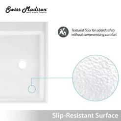 Swiss Madison Voltaire 60" x 32" Rectangular Shower Base with Single Threshold and Center Drain 12 Swiss Madison Voltaire 60" x 32" Rectangular Shower Base with Single Threshold and Center Drain -Shower Bases Sales 5244