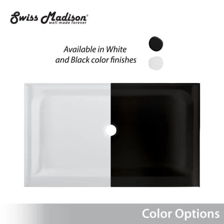 Swiss Madison Voltaire 36" x 36" Rectangular Shower Base with Single Threshold and Center Drain 8 Swiss Madison Voltaire 36" x 36" Rectangular Shower Base with Single Threshold and Center Drain - Image 6
