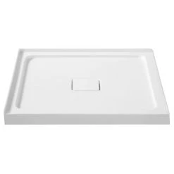 Anzzi Titan 36" x 36" Square Shower Base with Double Threshold and Center Drain