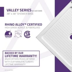 Anzzi Valley 38" x 38" Double Threshold Shower Base with Center Drain 11 Anzzi Valley 38" x 38" Double Threshold Shower Base with Center Drain -Shower Bases Sales anzzi sb az010n alternate image 73