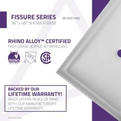 Anzzi Fissure 48" x 36" Rectangular Shower Base with Single Threshold and Center Drain 11 Anzzi Fissure 48" x 36" Rectangular Shower Base with Single Threshold and Center Drain -Shower Bases Sales anzzi sb az011 alternate image 75