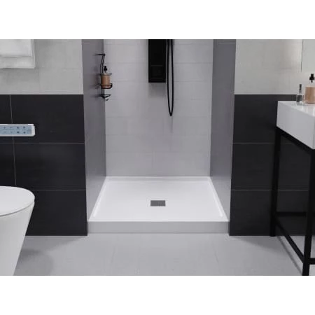 Anzzi Alexander 36" x 36" Square Shower Base with Single Threshold, and Center Drain 4 Anzzi Alexander 36" x 36" Square Shower Base with Single Threshold, and Center Drain - Image 2