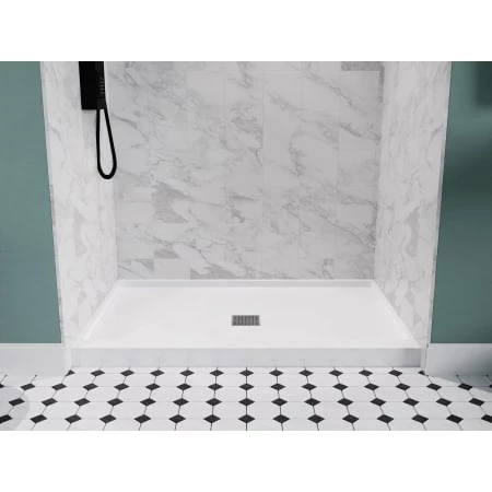 Anzzi Alexander 48" x 32" Rectangular Shower Base with Single Threshold, and Center Drain 4 Anzzi Alexander 48" x 32" Rectangular Shower Base with Single Threshold, and Center Drain - Image 2