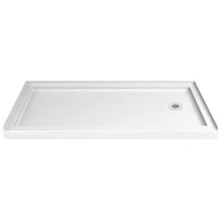 DreamLine SlimLine 32" x 60" Single Threshold Shower Base and 3-1/4" Right-hand Drain