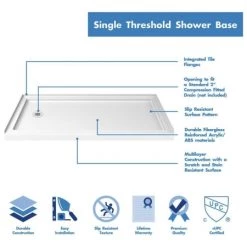 DreamLine SlimLine 34" x 60" Shower Base with Single Threshold and 3-1/4" Left-hand Drain 12 DreamLine SlimLine 34" x 60" Shower Base with Single Threshold and 3-1/4" Left-hand Drain -Shower Bases Sales dreamline dlt 1134601 alternate view 7759