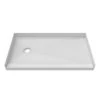DreamLine TilePrime 36" D x 60" W x 3" H Single Threshold Shower Base with Left Drain -Shower Bases Sales dreamline dtp 1136601 1264612