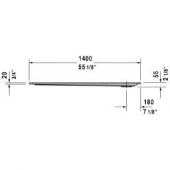Duravit Starck 55-1/8" x 35-3/8" Rectangular Alcove Shower Receptor with Offset Drain 7 Duravit Starck 55-1/8" x 35-3/8" Rectangular Alcove Shower Receptor with Offset Drain -Shower Bases Sales i 720126v