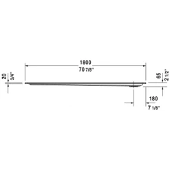Duravit Starck 70-7/8" X 35-3/8" Shower Base with 3-1/2" Corner Drain -Shower Bases Sales i 720134v