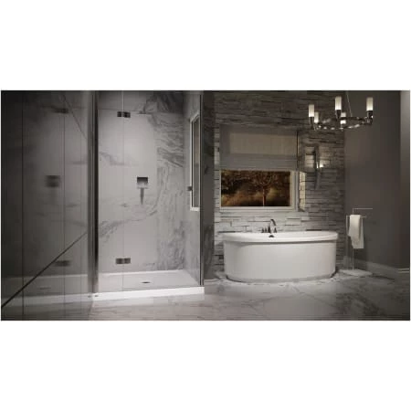 Jacuzzi Catalina™ 60" X 48" Rectangular Shower Pan with Single, Low-Barrier Threshold with Center Drain 5 Jacuzzi Catalina™ 60" X 48" Rectangular Shower Pan with Single, Low-Barrier Threshold with Center Drain - Image 3