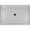 Jacuzzi Catalina™ 60" X 48" Rectangular Shower Pan with Single, Low-Barrier Threshold with Center Drain -Shower Bases Sales jacuzzi cat6048scxxxxw 100825