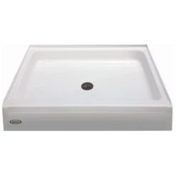 Jacuzzi Cayman 42" x 42" Single Threshold Shower Pans with Center Drain