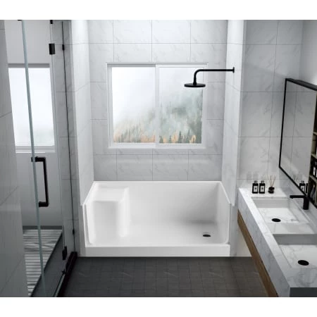 Kingston Brass Grenada 60" x 32" Rectangular Shower Base with Single Threshold Right Drain 6 Kingston Brass Grenada 60" x 32" Rectangular Shower Base with Single Threshold Right Drain - Image 4