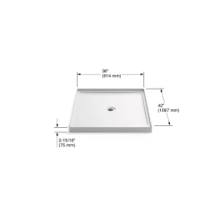 Kohler Rely 36" x 42" Square Shower Base with Single Threshold and Center Drain 13 Kohler Rely 36" x 42" Square Shower Base with Single Threshold and Center Drain -Shower Bases Sales kohler k 8647 alternate image 78