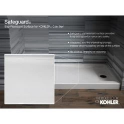 Kohler Bellwether 60" x 34" Rectangular Shower Base with Single Threshold and Left Drain -Shower Bases Sales kohler k 9177 alternate image 83