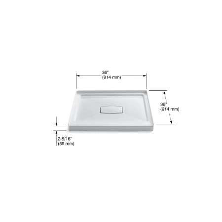 Kohler Archer 36" x 36" Single Threshold Shower Receptor with Center Drain 6 Kohler Archer 36" x 36" Single Threshold Shower Receptor with Center Drain - Image 4