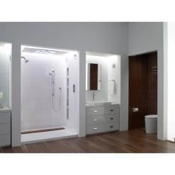 Kohler Groove 60" x 42" Acrylic Shower Receptor with Back Drain -Shower Bases Sales kohler k 9996 alternate view 1082