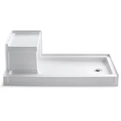 Kohler Tresham 60" x 32" Single Threshold Shower Base with Right Drain and Built-In Seat