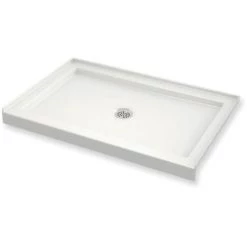 Maax B3Round 47-7/8" x 31-7/8" Rectangular Shower Base with Single Threshold and Center Drain