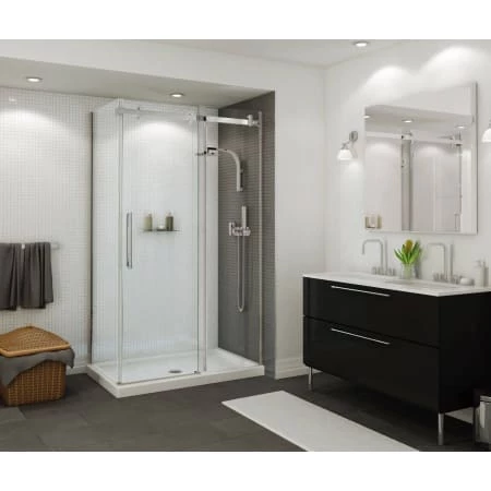 Maax B3Round 47-7/8" x 31-7/8" Rectangular Shower Base with Double Threshold and Center Drain 4 Maax B3Round 47-7/8" x 31-7/8" Rectangular Shower Base with Double Threshold and Center Drain - Image 2