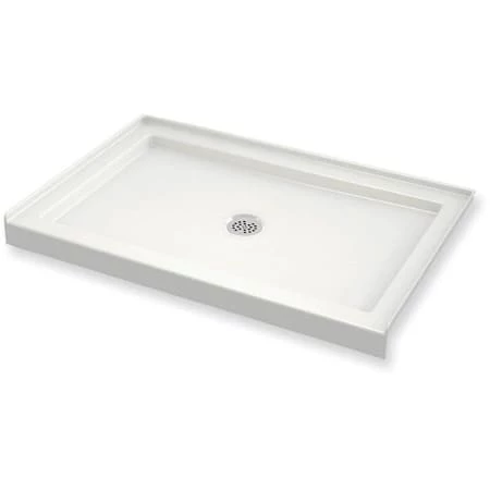 Maax B3Round 47-7/8" x 33-7/8" Rectangular Shower Base with Single Threshold and Center Drain 3 Maax B3Round 47-7/8" x 33-7/8" Rectangular Shower Base with Single Threshold and Center Drain