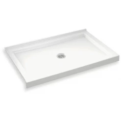 Maax B3Round 47-7/8" x 33-7/8" Rectangular Shower Base with Double Threshold and Center Drain