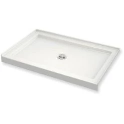 Maax B3Round 47-7/8" x 35-7/8" Rectangular Shower Base with Single Threshold and Center Drain