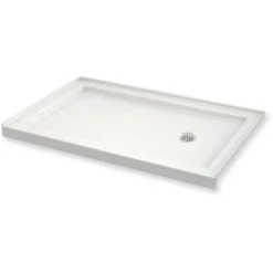 Maax B3Round 59-7/8" x 29-7/8" Rectangular Shower Base with Single Threshold and Right Drain