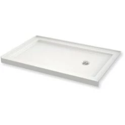 Maax B3Round 59-7/8" x 31-7/8" Rectangular Shower Base with Single Threshold and Right Drain