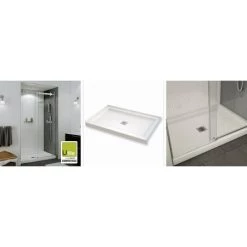 Maax B3Square 47-7/8" x 31-7/8" Rectangular Shower Base with Single Threshold and Center Drain -Shower Bases Sales maax 420001 501 alternate image 194