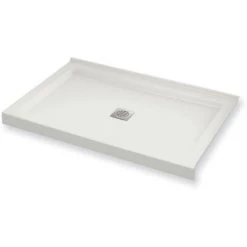 Maax B3Square 47-7/8" x 35-7/8" Rectangular Shower Base with Double Threshold and Center Drain