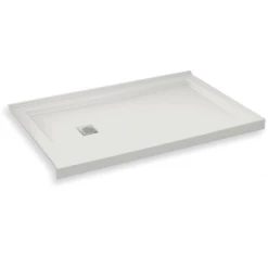 Maax B3Square 59-7/8" x 29-7/8" Rectangular Shower Base with Double Threshold and Left Drain