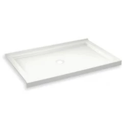 Maax B3Round 59-7/8" x 35-7/8" Rectangular Shower Base with Double Threshold and Center Drain