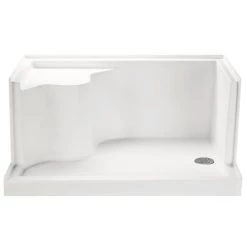 MTI Baths Designer 48" x 31-1/2" Rectangular Shower Base with Single Threshold and Left Drain