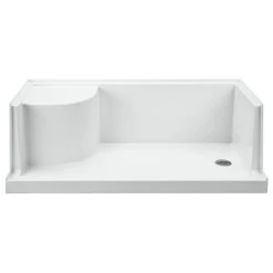MTI Baths 59-3/4" x 29-1/2" Shower Base with Single Threshold and Left Drain