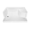 MTI Baths Designer 59-3/4" x 41-3/4" Rectangular Shower Base with Single Threshold and Right Drain -Shower Bases Sales mti baths mtsb 6042seated rh 9267999