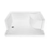 MTI Baths Designer 59-3/4" x 47-3/4" Rectangular Shower Base with Single Threshold and Reversible Drain