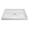 MTI Baths Designer 60" x 48" Rectangular Shower Base with Single Threshold and Center Drain -Shower Bases Sales mti baths sb6048 wh 8411371