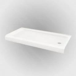 PROFLO Bannack 60" x 30" Rectangular Shower Base with Single Threshold and Right Drain