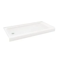 PROFLO Bannack 60" x 34" Rectangular Shower Base with Single Threshold and Left Drain