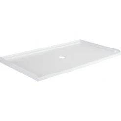 Signature Hardware 64" x 36" Three Wall Alcove Shower Base with Single Threshold and Center Drain Opening - Less Drain