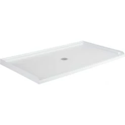 Signature Hardware 64" x 36" Three Wall Alcove Shower Base with Single Threshold and Center Drain Opening - Drain Included