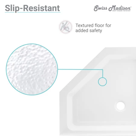 Swiss Madison Voltaire 42" x 42" Rectangular Shower Base with Single Threshold, and Center Drain 7 Swiss Madison Voltaire 42" x 42" Rectangular Shower Base with Single Threshold, and Center Drain - Image 5