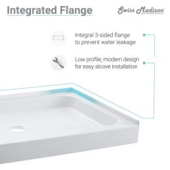Swiss Madison Voltaire 42" x 42" Rectangular Shower Base with Single Threshold, and Center Drain 13 Swiss Madison Voltaire 42" x 42" Rectangular Shower Base with Single Threshold, and Center Drain -Shower Bases Sales swiss madison sm sb535 alternate view 115